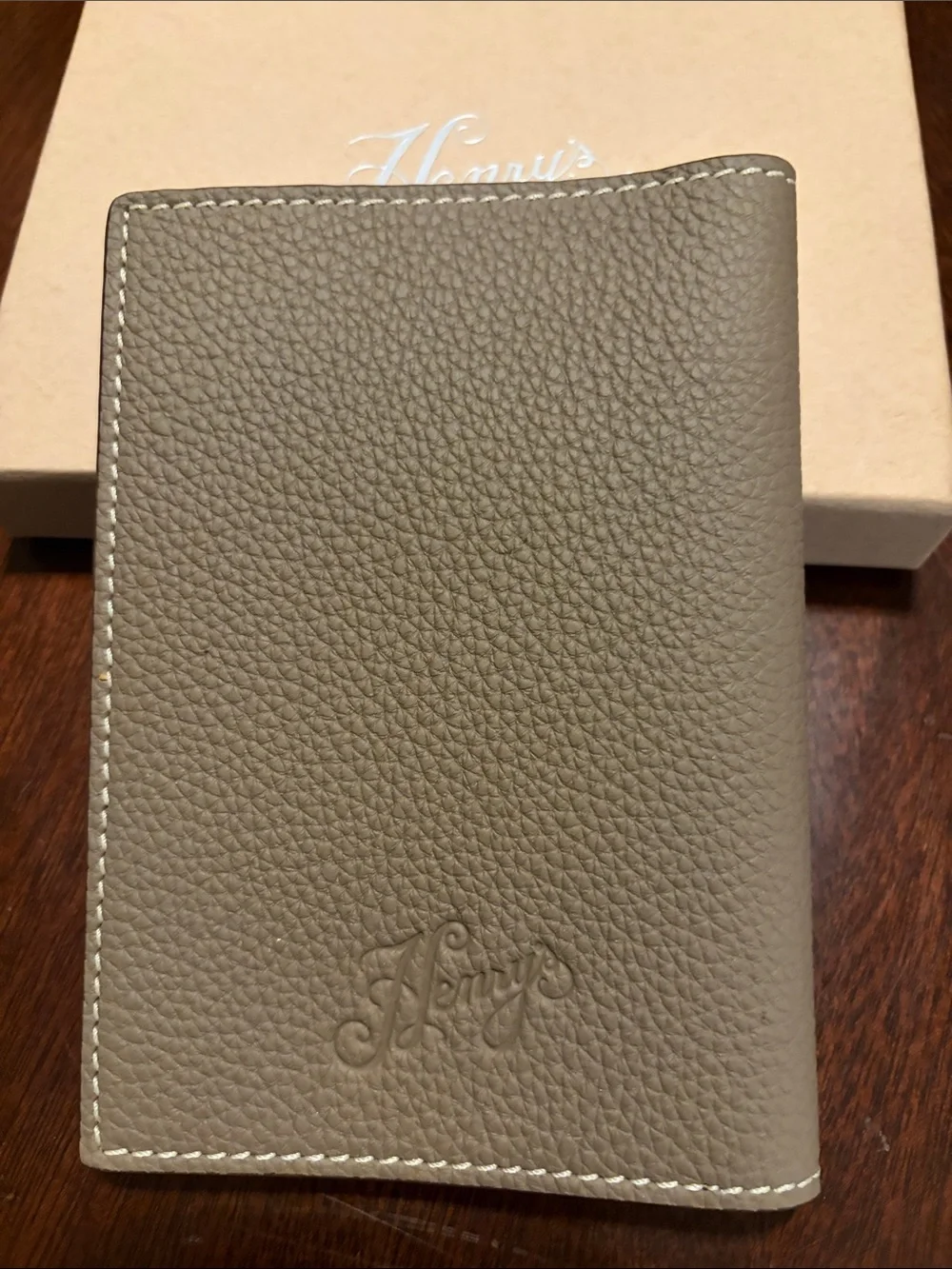 Taupe Passport Holder
